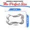 Mini Dog Bone Cookie Cutter 1.5 in M196, CookieCutter.com, Tin Plated Steel, Handmade in the USA